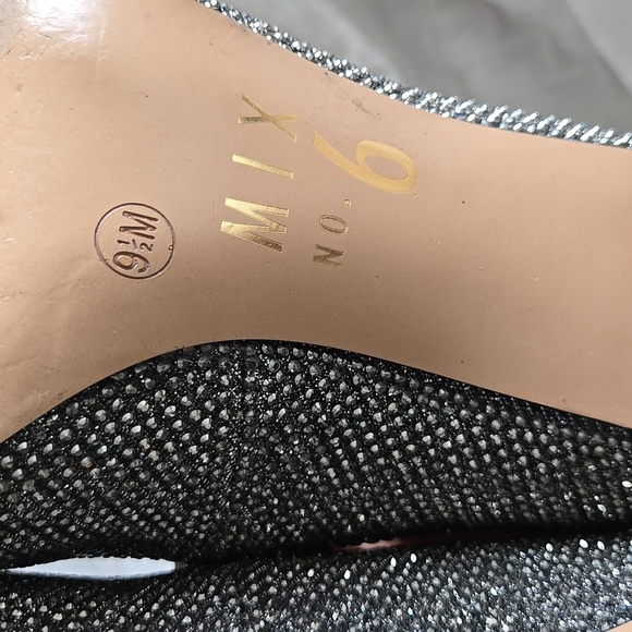 Mix No6 Danyah Elegant Glitter Silver Women's Heels Pumps Stiletto Heels Formal - Picture 9 of 10